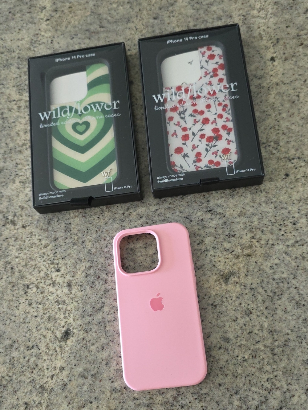 2 Wildflower Cases & A Bonus Pink iPhone 14 Pro Cases!